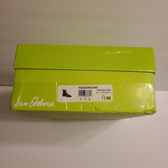 Sam Edelman Thelma Brown Leather Dress Booties - Picture 7 of 7